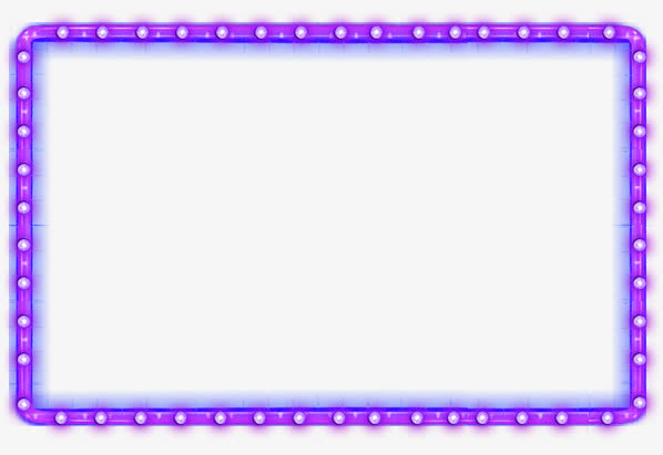 紫色美灯灯箱装饰边框