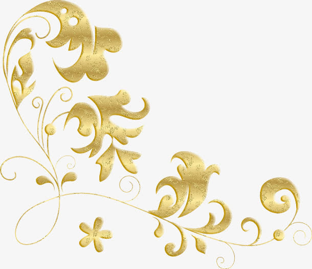 金黄欧式花纹装饰