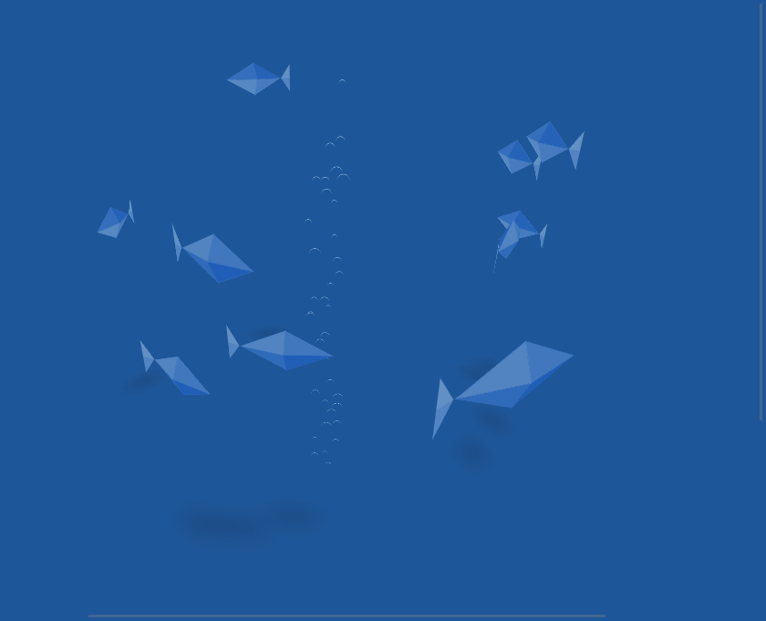 多边形鱼动画特效素材，简约的海洋动画素材