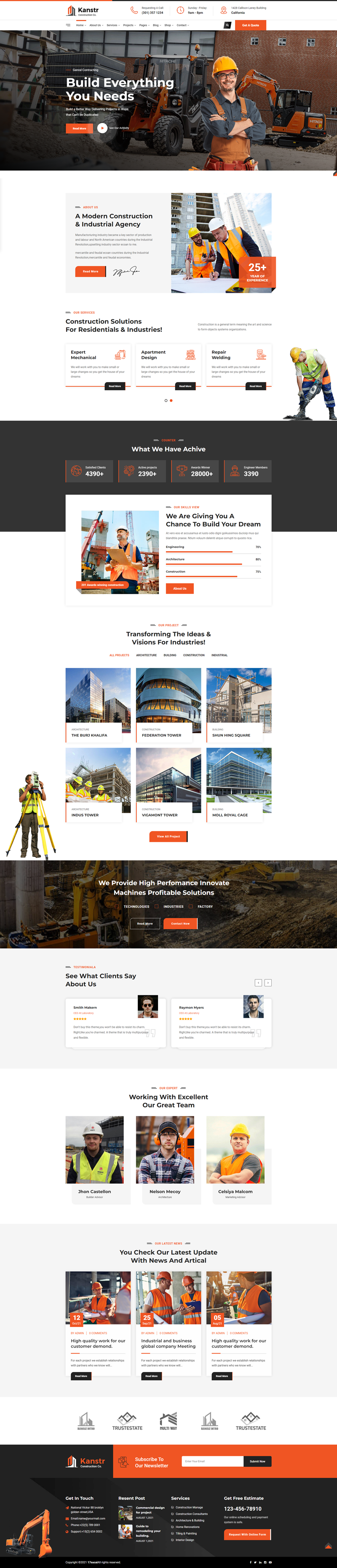建筑行业网站设计，施工建筑网站源码下载