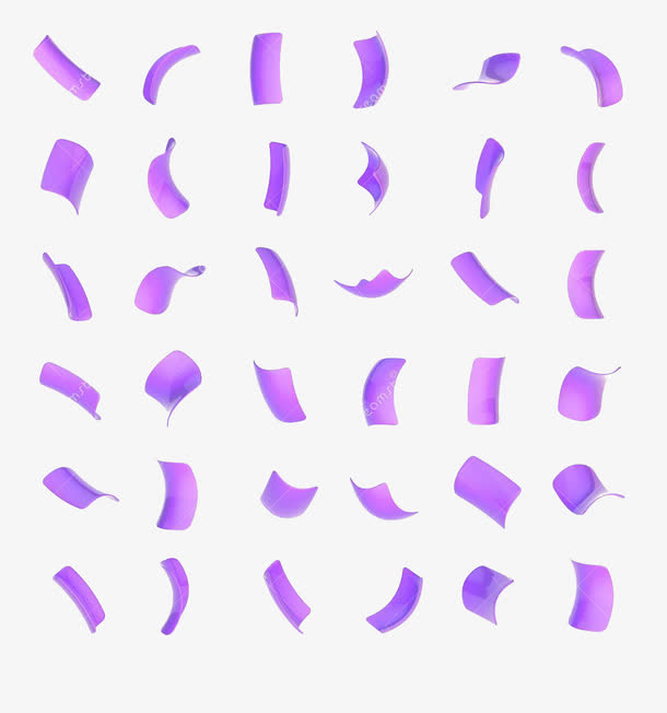 紫色纸屑素材图