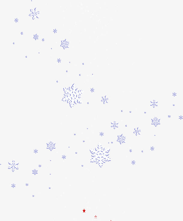 扁平风格手绘合成白色的飘落的雪花