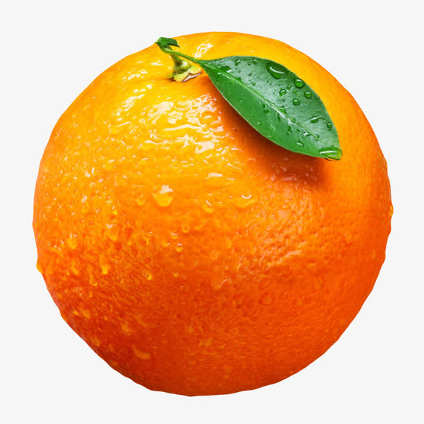 橙色香甜带水珠的水果奉节脐橙实