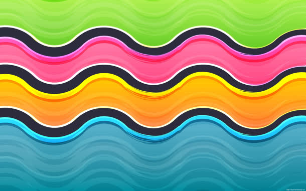 彩色波浪水纹图片