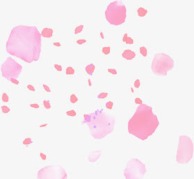 粉色淡雅唯美手绘花瓣