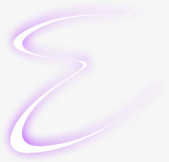 紫色艺术爱心PNG透明素材，彩带漂浮元素，高清设计图库下载