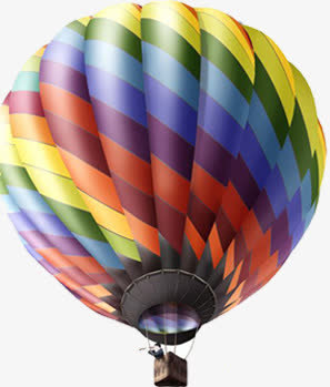 彩色热气球漂浮卡通