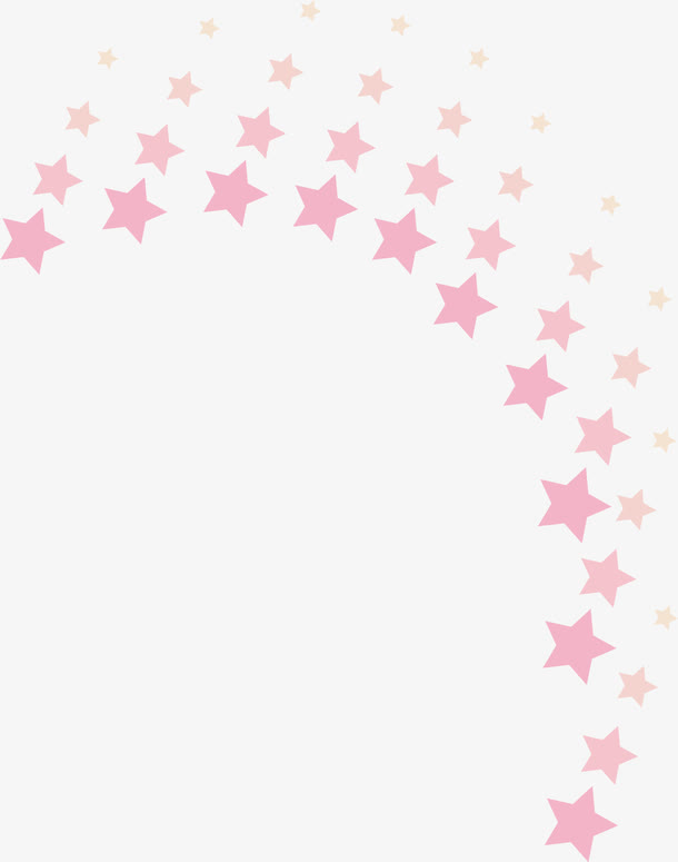 粉色星星弧形中秋
