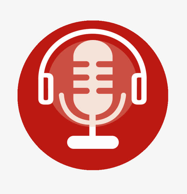 红色耳机麦克音乐电台logo