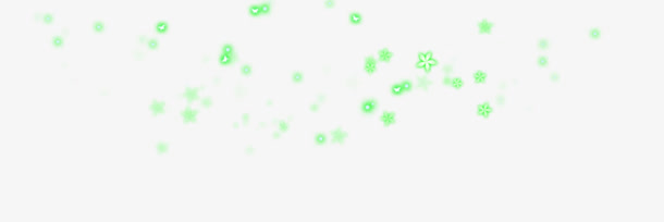 荧光绿色花朵漂浮