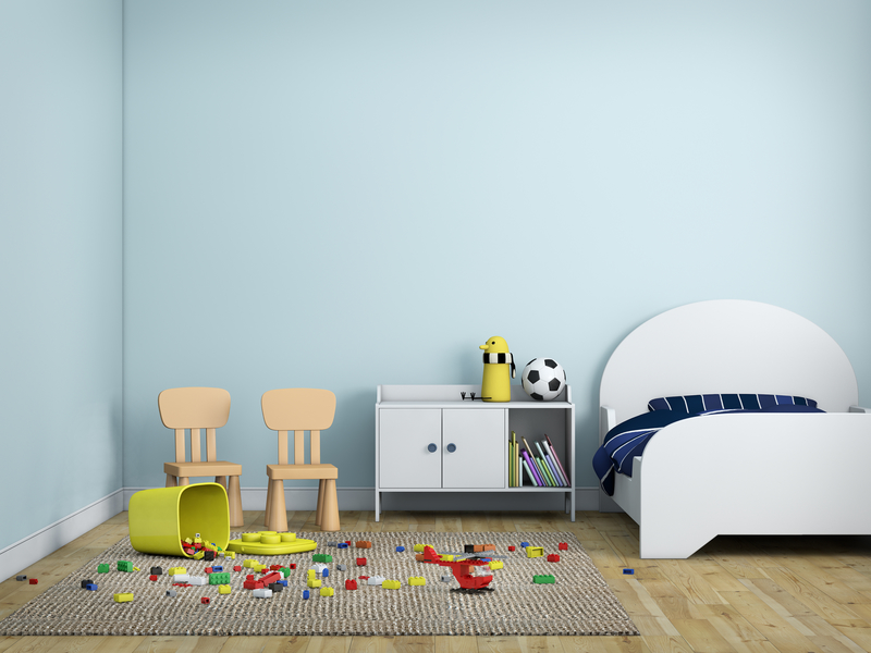 儿童房里的床与玩具