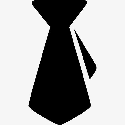 黑领带男性时尚布象征图标
