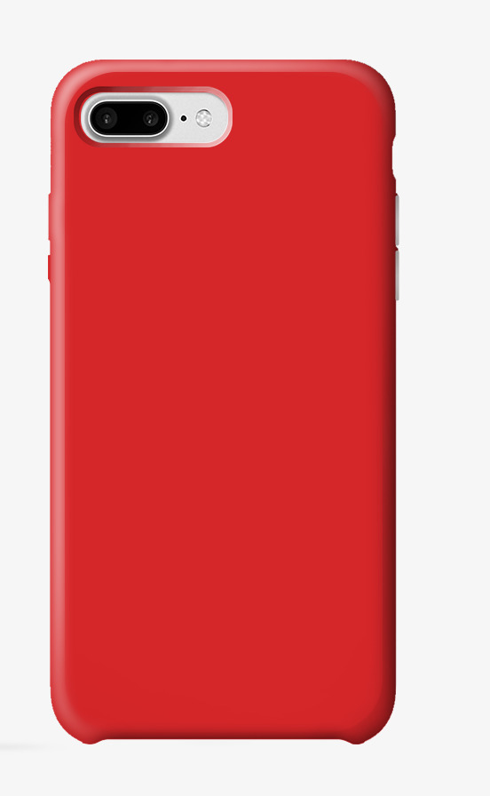 红色立体智能手机背面