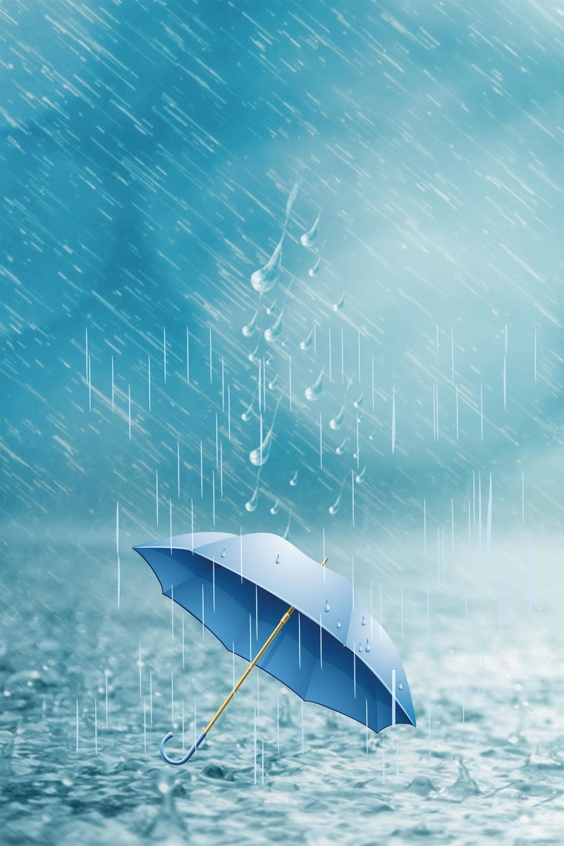 传统二十四节气雨水海报背景