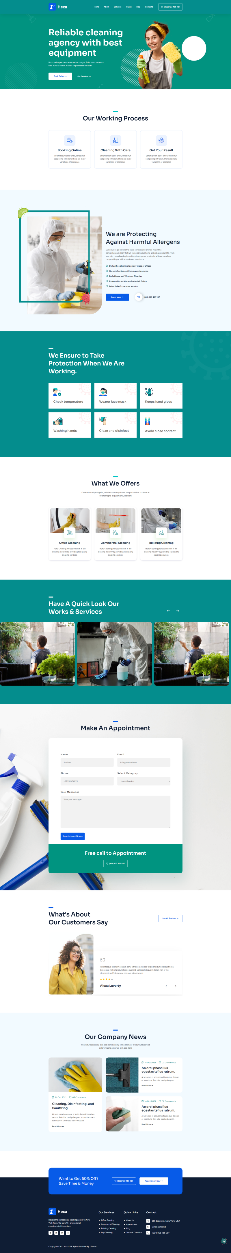 保洁公司网站模板，简约家居收纳网页设计