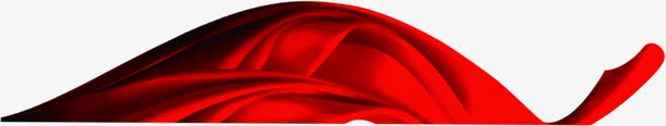 红色的飘逸绸带效果