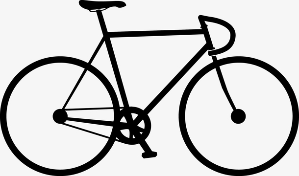 简笔画风格自行车