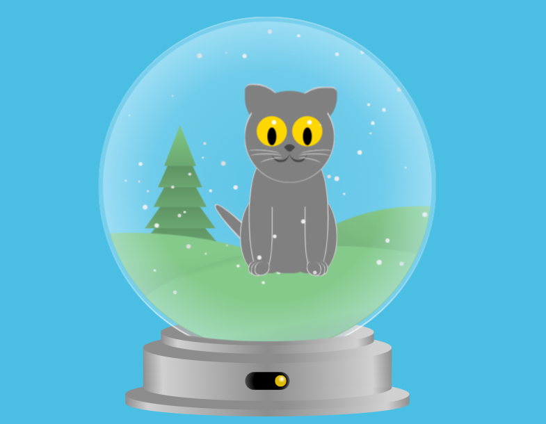 html猫咪代码，水晶球动画素材
