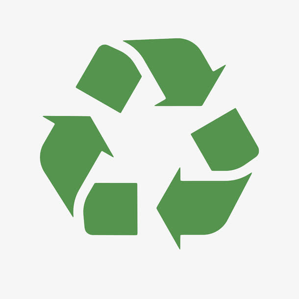 绿色简约保护环境可回收标志卡通