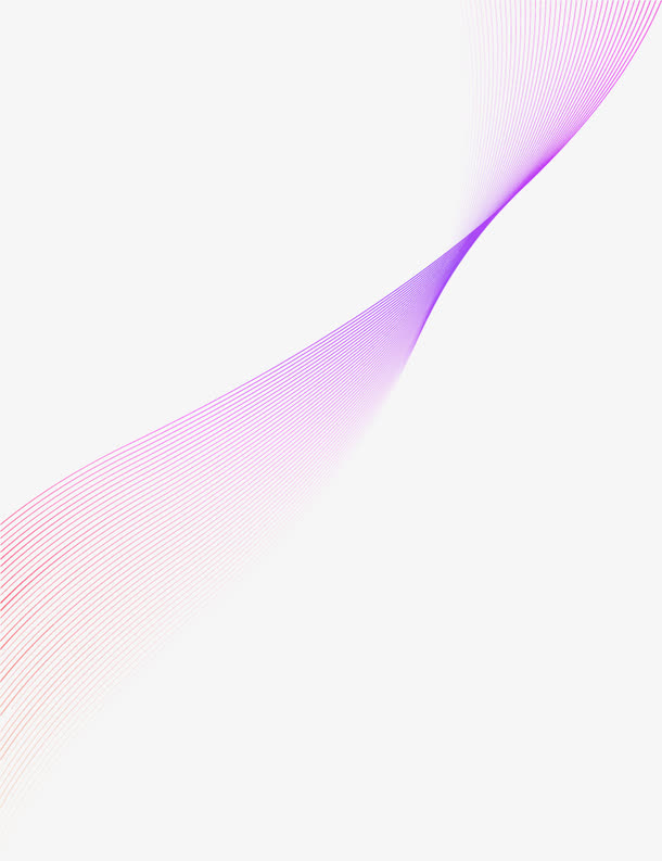 紫色唯美半透明线条飘带