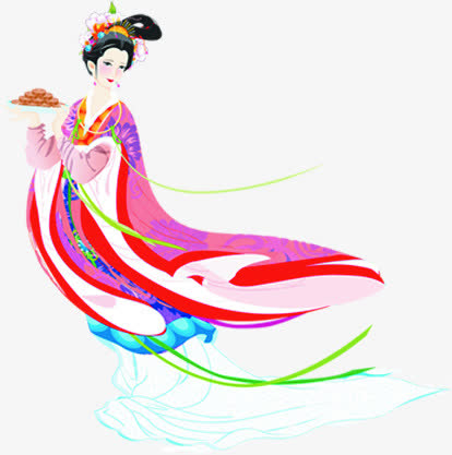 中秋节日仙女月饼