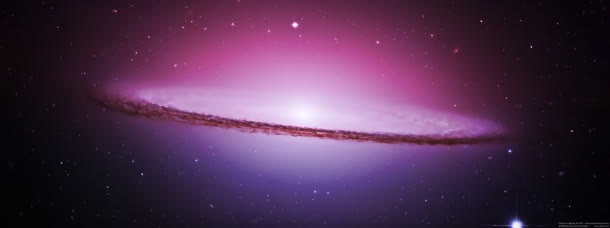 紫色唯美星空夜景