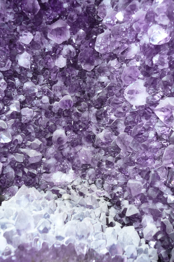 3D紫水晶岩石图