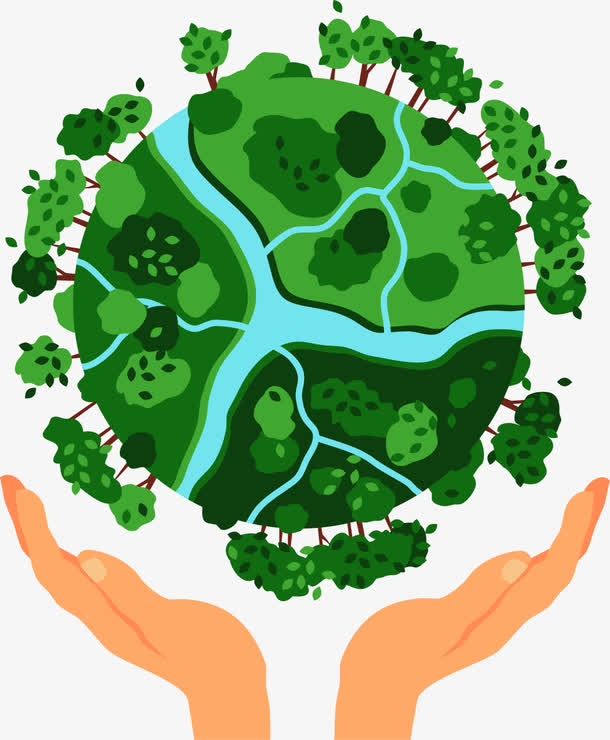 绿色手掌树木地球