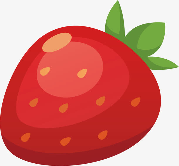 手绘卡通食物水果草莓矢量元素