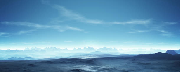蓝色天空大气背景图片