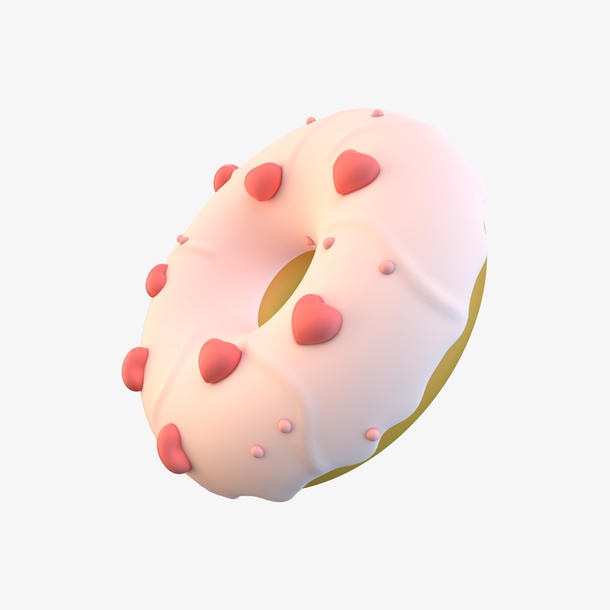 粉色飞翔甜甜圈