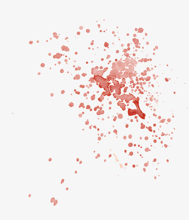 水墨血迹PNG透明图，墨迹笔触设计素材，高清下载