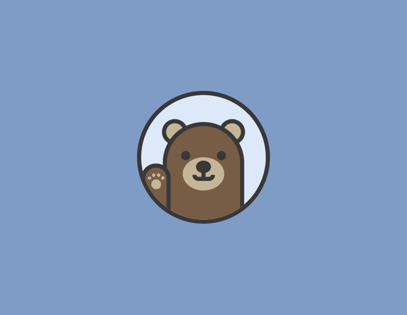 网页动画效果代码，小熊打招呼动态图素材