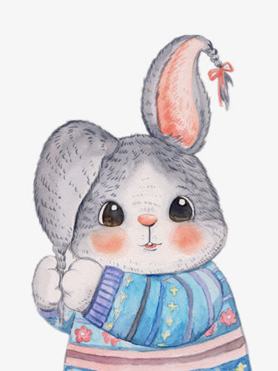 手绘可爱小兔子