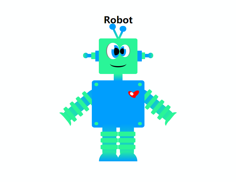 机器人html代码，可爱卡通机器人图片素材