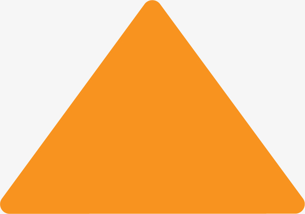 橙色圆角三角形