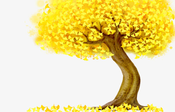 黄色的树
