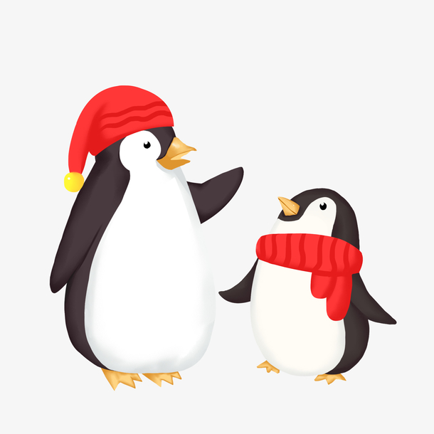 企鹅，冬天，动物，冬天的动物