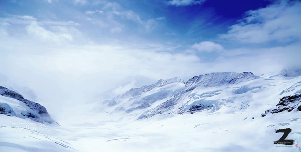 白色雪山山脉海报背景