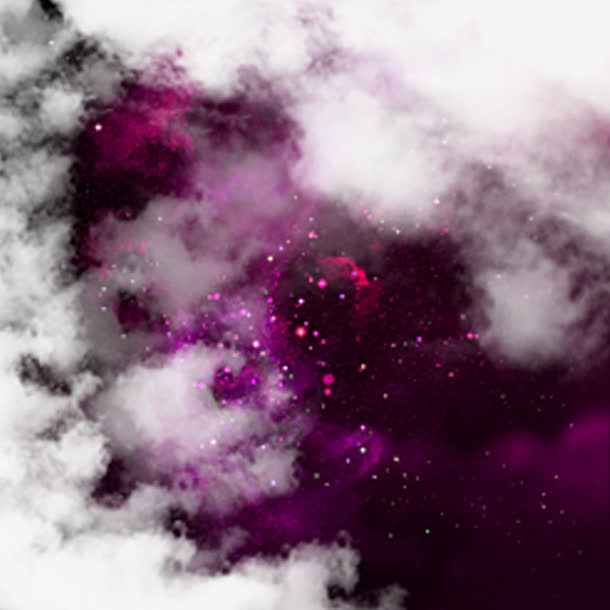 紫色梦幻星空云彩