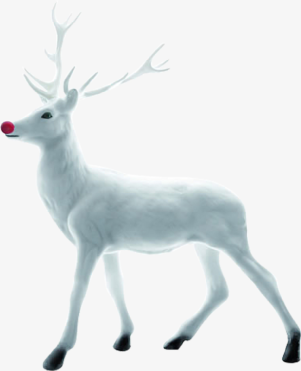 白色圣诞麋鹿元素