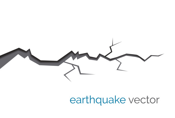 地震裂痕PNG透明图，高清装饰元素，墨迹笔触设计素材下载