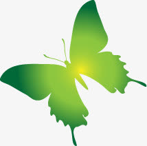 绿色卡通亮光蝴蝶