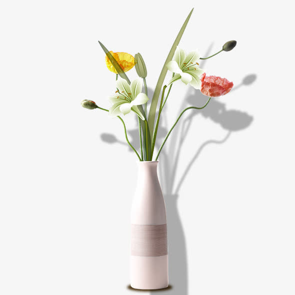 室内花朵插花PNG透明图片，高清植物装饰元素，设计素材免费下载