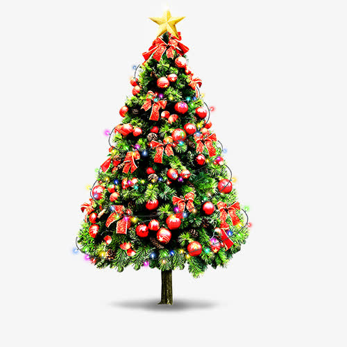 彩色圣诞树圣诞节元素