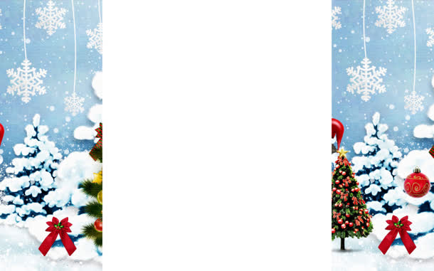 卡通圣诞节装饰松树海报背景