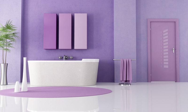 紫色温馨浴室设计背景