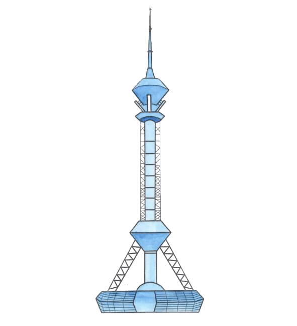 石家庄高层电视塔免扣素材