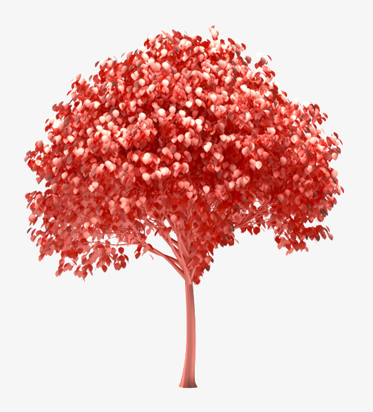 C4D粉红色大树