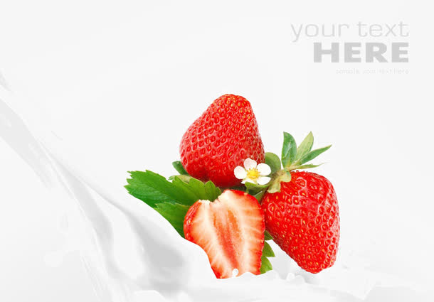 创意草莓奶油广告素材